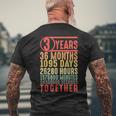 3 Años De Aniversario Regalos Para Él Pareja Romántica Tercera Boda Camiseta Hombre Estampado Espalda Regalos para ancianos