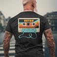 70S 80S 90S Retrointage Cassette T-Shirt mit Rückendruck Geschenke für alte Männer