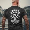 70Th Birthday Ich Bin Nicht 70 Jahre Party Saying T-Shirt mit Rückendruck Geschenke für alte Männer