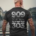 808 909 303 Techno Style T-Shirt mit Rückendruck Geschenke für alte Männer