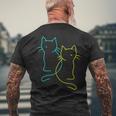 80S 90S Cats Retro Kittenintage Cat Children's T-Shirt mit Rückendruck Geschenke für alte Männer