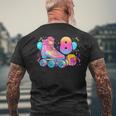 8° Compleanno Bambina 8 Anni Pattini A Rotelle Numero 8 T-shirt da uomo con stampa posteriore Regalos para ancianos