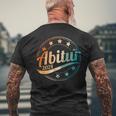 Abitur 2024 Retrointage Prüfung Bestanden Abi 2024 T-Shirt mit Rückendruck Geschenke für alte Männer