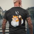 Akita Sushi Dog Lover Men's Back Print T-Shirt Gifts for Old Men