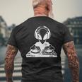 Alien Dj Tekno Electronic Music Free Party Festival S T-Shirt mit Rückendruck Geschenke für alte Männer