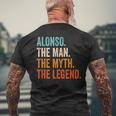 Alonso The Man The Myth The Legend Nome Alonso T-shirt da uomo con stampa posteriore Regalos para ancianos