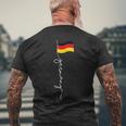 Als Deutschland Flagge Patch Hier Ist Ein Sch Nes Deutschland Flagge T-Shirt mit Rückendruck Geschenke für alte Männer