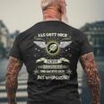 Als Gott Mich Schuf Grinste Er Zodiac Sagittarius T-Shirt mit Rückendruck Geschenke für alte Männer