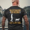 Amante Cani Mai Sottovalutare Unecchio Con Il Suo Cane T-shirt da uomo con stampa posteriore Regalos para ancianos