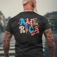 America 4Th Of July Independence Day 1776 Vintage Retro Men's T-shirt Back Print Gifts for Old Men