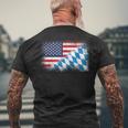 American Bavarian Flag Usa Bavaria Flag T-Shirt mit Rückendruck Geschenke für alte Männer