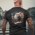 American Fan American Flag And Eagle Usa T-Shirt mit Rückendruck Geschenke für alte Männer