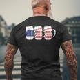 American Flag Beer For 4Th Of July Beer Men's T-shirt Back Print Gifts for Old Men