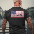 American Flag Swim Swimmer Swimming 4Th Of July Men's T-shirt Back Print Gifts for Old Men