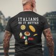 Americani Italiani Do It Better Citazione T-shirt da uomo con stampa posteriore Regalos para ancianos