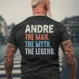 Andre The Legend Nome Personalizzato Carino Idea Uomointage T-shirt da uomo con stampa posteriore Regalos para ancianos