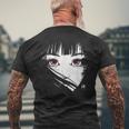 Anime Occhi Giapponese Manga Arte Disegno Schizzo Giappone Regalo T-shirt da uomo con stampa posteriore Regalos para ancianos