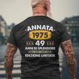 Annata 49 Compleanno 1975 49 Anni Compleanno Uomo Donna 1975 T-shirt da uomo con stampa posteriore Regalos para ancianos