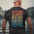 Anniversario Di 19 Anni Lui La Sua Coppia 19° Matrimonio T-shirt da uomo con stampa posteriore Regalos para ancianos