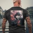 Art Sur Le Thème Du Dragon Japonais Mignon T-shirt imprimé au dos Cadeaux pour les vieillards