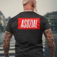 Asozial T-Shirt mit Rückendruck Geschenke für alte Männer