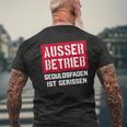 Auser Betrieb Geduldsfaden Ist Gerissen Auser Betrieb T-Shirt mit Rückendruck Geschenke für alte Männer