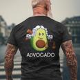 Avvocatoegetarianoegano Avocado Giudice Tribunale Avvoca T-shirt da uomo con stampa posteriore Regalos para ancianos