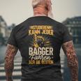 Baggerfahrer Studieren Kann Jeder Die Elite Fährt Bagger T-Shirt mit Rückendruck Geschenke für alte Männer