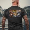 Bärtigermann Bear Tiger Man Beardiking Bearded Man T-Shirt mit Rückendruck Geschenke für alte Männer