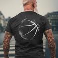 Basketball Silhouette Basketball T-Shirt mit Rückendruck Geschenke für alte Männer