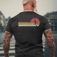 Basketball Sunset Sunsetintage Retro Distressed T-Shirt mit Rückendruck Geschenke für alte Männer