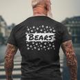 Bears Mascot School Spirit Back To School Footprint Squad Men's T-shirt Back Print Gifts for Old Men