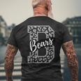 Bears School Sports Fan Team Spirits Mascot Heart Leopard Men's T-shirt Back Print Gifts for Old Men