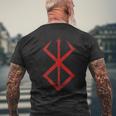 Berserk Rune Warrior Nordic Mythology Curse Berserker T-Shirt mit Rückendruck Geschenke für alte Männer