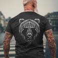 Berserker Bear Warrior Odin Nordic Mythologyiking T-Shirt mit Rückendruck Geschenke für alte Männer