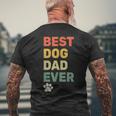 Best Dog Dad Ever -Intage Dog Daddy Retro Doggy Father T-shirt da uomo con stampa posteriore Regalos para ancianos