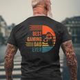 Best Gaming Dad Ever Zocker Padre Festa Del Papà Pc Nerd Divertente T-shirt da uomo con stampa posteriore Regalos para ancianos
