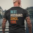 Best Husband Since 1999 Anni 25 Anniversario Matrimonio T-shirt da uomo con stampa posteriore Regalos para ancianos