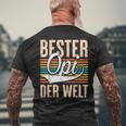 Bester Opi Der Weltintage Saying Grandfather T-Shirt mit Rückendruck Geschenke für alte Männer