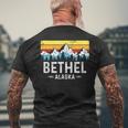 Bethel Alaska Mountain Townintage Bethel Ak Souvenir T-shirt da uomo con stampa posteriore Regalos para ancianos