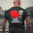 With Bin Da Kann Losgehen Table Tennis Player T-Shirt mit Rückendruck Geschenke für alte Männer