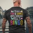 Bingo With Text 'Es Ist Spaß Und Ein Spiel Bis Jemand Bingo Ruft' It's Fun And A T-Shirt mit Rückendruck Geschenke für alte Männer