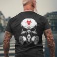 Biohazard Gas Mask Skull T-Shirt mit Rückendruck Geschenke für alte Männer