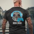 Bissi Zocki X Sad Hamster Meme Gaming Gamer Gamer T-Shirt mit Rückendruck Geschenke für alte Männer