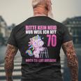 Bitte Keine Enid Gut Aussehe 70 Jahre Einhorn 70Th Birthday T-Shirt mit Rückendruck Geschenke für alte Männer