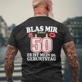 Blas Mir Die Kerzen Aus 50Th Birthday Man T-Shirt mit Rückendruck Geschenke für alte Männer