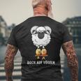 Bock Aufogelgeln Berideutig Sheep Bird Sheep T-Shirt mit Rückendruck Geschenke für alte Männer