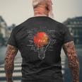 Bombilla Texto Arte Dibujo Gráfico Motivo Camiseta Hombre Estampado Espalda Regalos para ancianos