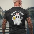 Boo-Racha Halloween Ghost Beer Borracha Men's T-shirt Back Print Gifts for Old Men