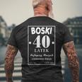 Boski 40 Latek Polska Koszulka Urodzinowa 40 Urodziny 40 Lat T-Shirt mit Rückendruck Geschenke für alte Männer